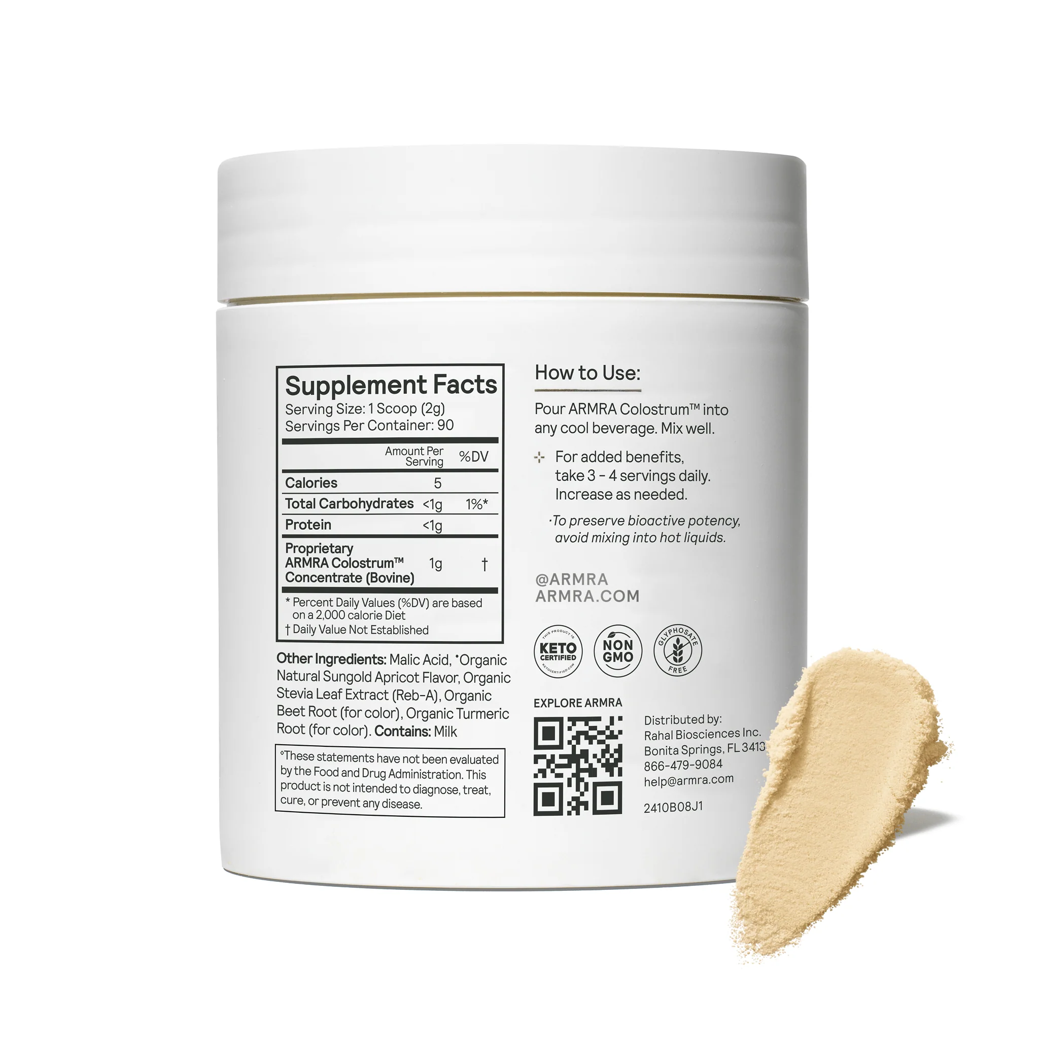 ARMRA Colostrum Sungold Apricot Jar - Image 5